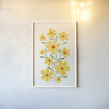 Pretty Blooms II by Yvette St. Amant. shown as a paper print in a white frame. Available as a archival giclee rolled canvas, fine art paper, or poster print. SKU 103227h.