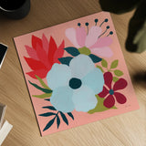 Pretty Florals I by Yvette St. Amant. Shown as a detailed flat fine art print, highlighting archival giclee quality. Available as an archival giclee rolled canvas, fine art paper, or poster print. SKU 93231a.