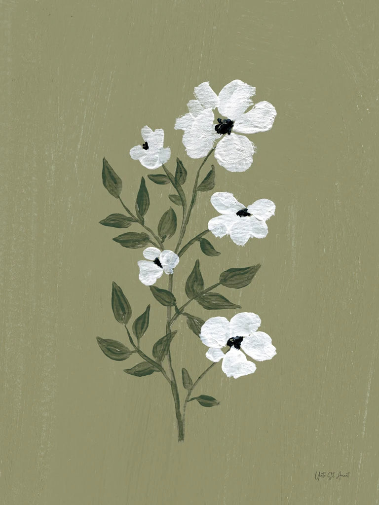 Pretty Little Flower III Avocado by Yvette St. Amant