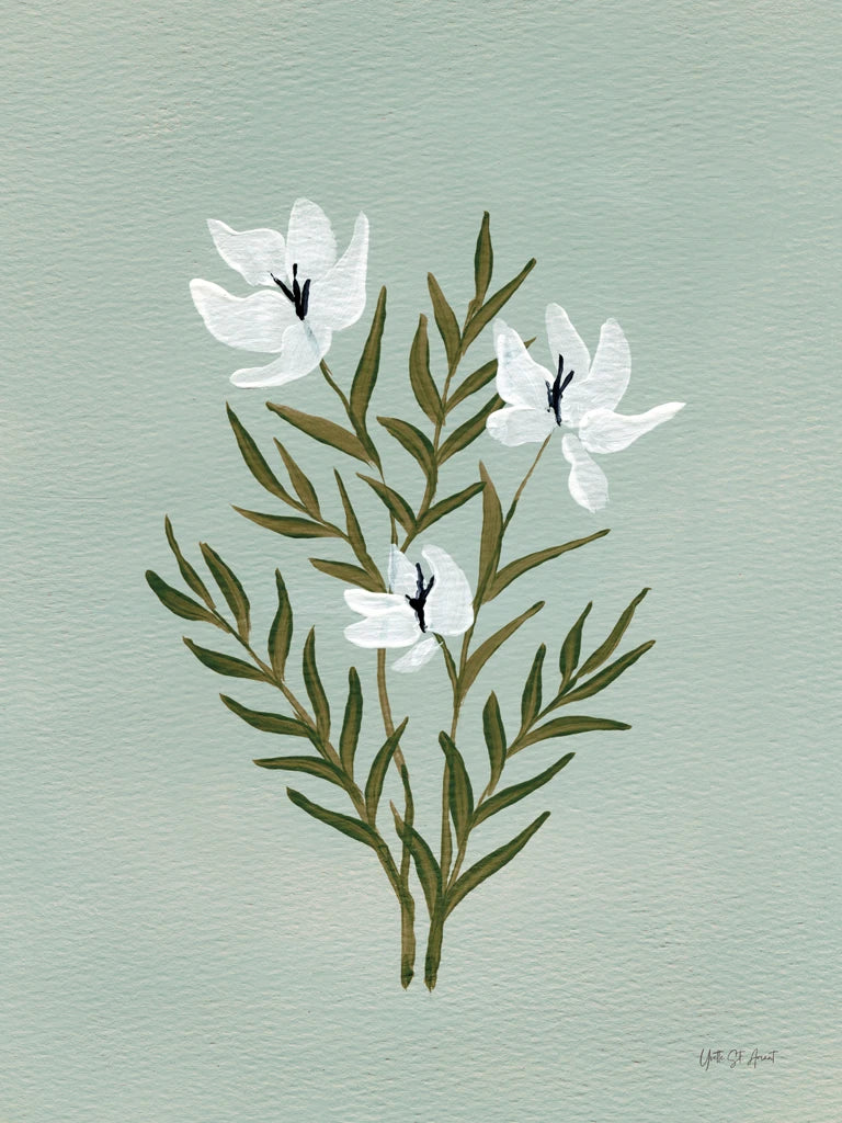 Pretty Little Flower IV Silt Green by Yvette St. Amant