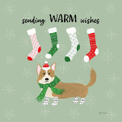 Puppy It's Cold Outside III by Yvette St. Amant. SKU 97559a. Archival Giclee Fine art print for wall decor.