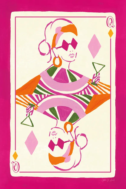 Queen of Diamonds by Yvette St. Amant. SKU 92234h. Archival Giclee Fine art print for wall decor.