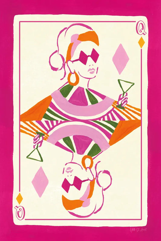 Queen of Diamonds by Yvette St. Amant. SKU 92234h. Archival Giclee Fine art print for wall decor.