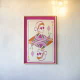 Queen of Diamonds by Yvette St. Amant. shown as a paper print in a natural frame. Available as a archival giclee rolled canvas, fine art paper, or poster print. SKU 92234h.
