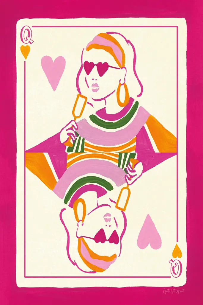 Queen of Hearts by Yvette St. Amant. SKU 92233h. Archival Giclee Fine art print for wall decor.