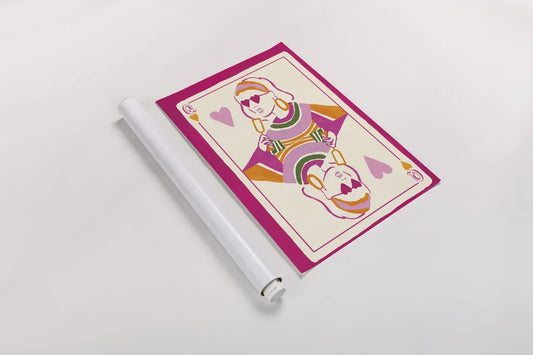 Queen of Hearts by Yvette St. Amant. shown as a rolled paper print. Available as archival giclee rolled canvas, fine art paper, or poster print. SKU 92233h.