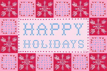 Quilted Christmas I by Yvette St. Amant. SKU 102824i. Archival Giclee Fine art print for wall decor.