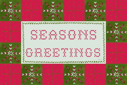 Quilted Christmas II by Yvette St. Amant. SKU 102825i. Archival Giclee Fine art print for wall decor.