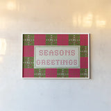 Quilted Christmas II by Yvette St. Amant. shown as a paper print in a white frame. Available as a archival giclee rolled canvas, fine art paper, or poster print. SKU 102825i.
