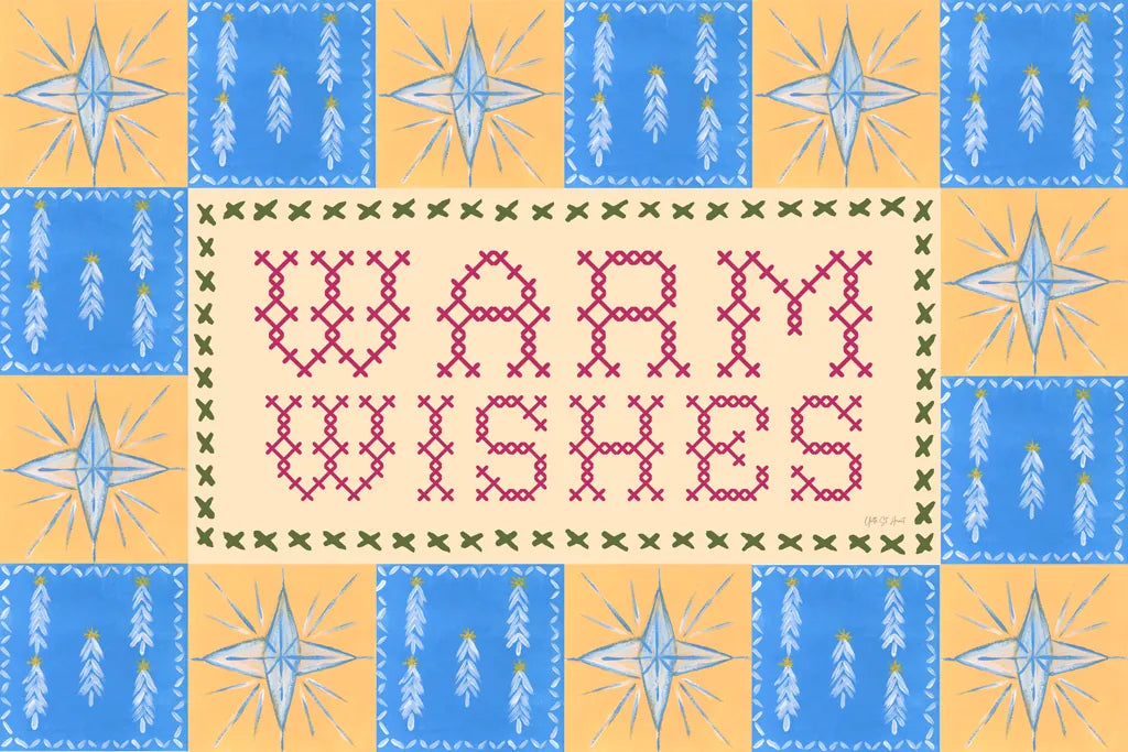 Quilted Christmas III by Yvette St. Amant. SKU 102826i. Archival Giclee Fine art print for wall decor.