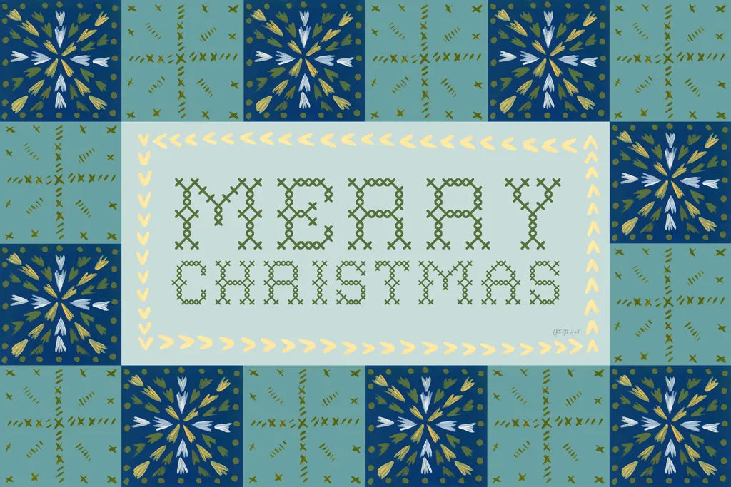 Quilted Christmas IV by Yvette St. Amant. SKU 102827i. Archival Giclee Fine art print for wall decor.