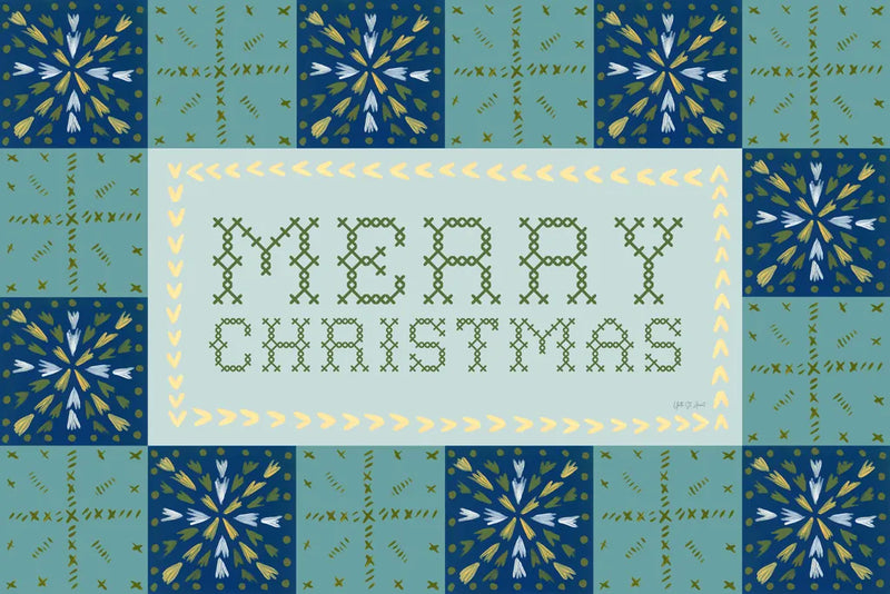 Quilted Christmas IV by Yvette St. Amant. SKU 102827i. Archival Giclee Fine art print for wall decor.