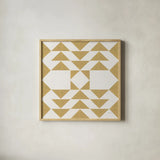 Quilted I by Yvette St. Amant. Shown in a natural wood glass frame for a timeless modern aesthetic. Available as an archival giclee rolled canvas, fine art paper, or poster print. SKU 95306a.