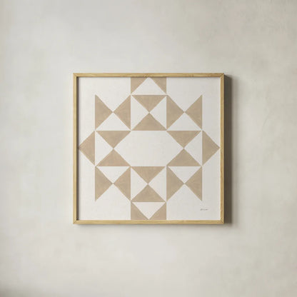 Quilted III by Yvette St. Amant. Shown in a natural wood glass frame for a timeless modern aesthetic. Available as an archival giclee rolled canvas, fine art paper, or poster print. SKU 95308a.