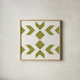 Quilted IV by Yvette St. Amant. Shown in a natural wood glass frame for a timeless modern aesthetic. Available as an archival giclee rolled canvas, fine art paper, or poster print. SKU 95309a.