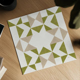 Quilted V by Yvette St. Amant. Shown as a detailed flat fine art print, highlighting archival giclee quality. Available as an archival giclee rolled canvas, fine art paper, or poster print. SKU 95310a.