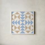 Quilted VI by Yvette St. Amant. Shown in a crisp white glass frame for a clean and minimalist style. Available as an archival giclee rolled canvas, fine art paper, or poster print. SKU 95311a.