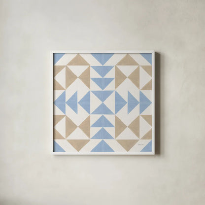 Quilted VI by Yvette St. Amant. Shown in a crisp white glass frame for a clean and minimalist style. Available as an archival giclee rolled canvas, fine art paper, or poster print. SKU 95311a.