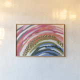 Rainbow Splash by Yvette St. Amant. shown as a paper print in a natural frame. Available as a archival giclee rolled canvas, fine art paper, or poster print. SKU 88802i.