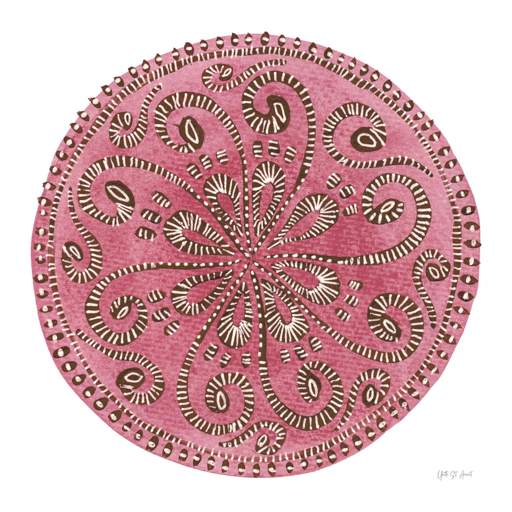Rose Mandala by Yvette St. Amant. SKU 88259a. Archival Giclee Fine art print for wall decor.
