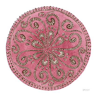 Rose Mandala by Yvette St. Amant. SKU 88259a. Archival Giclee Fine art print for wall decor.