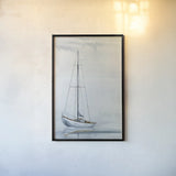 Sail on the Horizon by Yvette St. Amant. shown as a paper print in a black flame. Available as a archival giclee rolled canvas, fine art paper, or poster print. SKU 88279h.