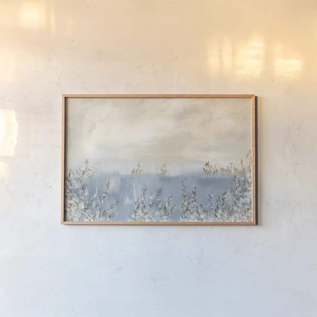 Serene Escape by Yvette St. Amant. shown as a paper print in a natural frame. Available as a archival giclee rolled canvas, fine art paper, or poster print. SKU 90685i.