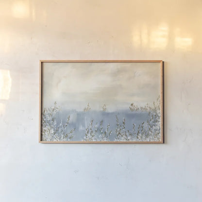 Serene Escape by Yvette St. Amant. shown as a paper print in a natural frame. Available as a archival giclee rolled canvas, fine art paper, or poster print. SKU 90685i.