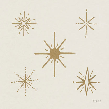 Serene Escapes Gold Stars by Yvette St. Amant. SKU 91057a. Archival Giclee Fine art print for wall decor.