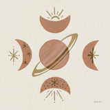 Serene Saturn and Moons by Yvette St. Amant. SKU 91056a. Archival Giclee Fine art print for wall decor.