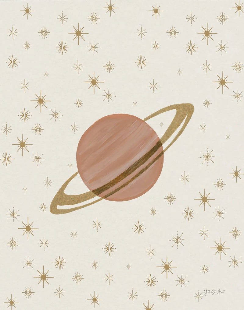 Serene Saturn and Stars by Yvette St. Amant