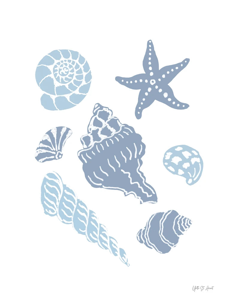Shells on the Shore I by Yvette St. Amant