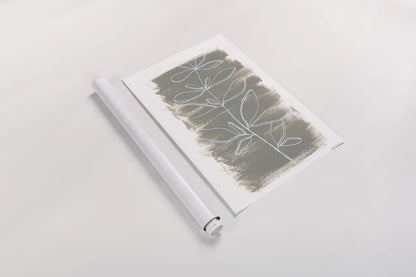 Simple Sprigs of Basil by Yvette St. Amant. shown as a rolled paper print. Available as archival giclee rolled canvas, fine art paper, or poster print. SKU 93602h.