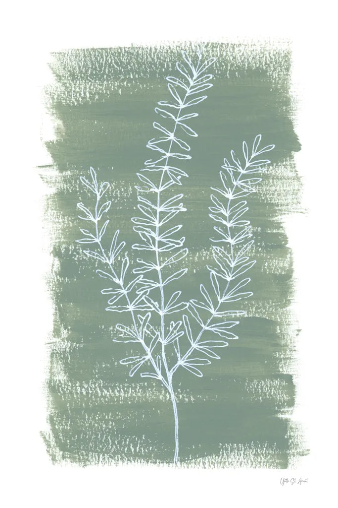 Simple Sprigs of Rosemary by Yvette St. Amant. SKU 93601h. Archival Giclee Fine art print for wall decor.