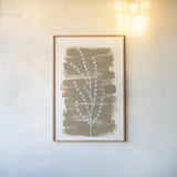 Simple Sprigs of Thyme by Yvette St. Amant. shown as a paper print in a natural frame. Available as a archival giclee rolled canvas, fine art paper, or poster print. SKU 93600h.