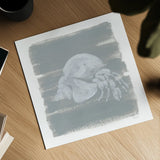 Soft Sea Hermit Crab by Yvette St. Amant. Shown as a detailed flat fine art print, highlighting archival giclee quality. Available as an archival giclee rolled canvas, fine art paper, or poster print. SKU 89998a.