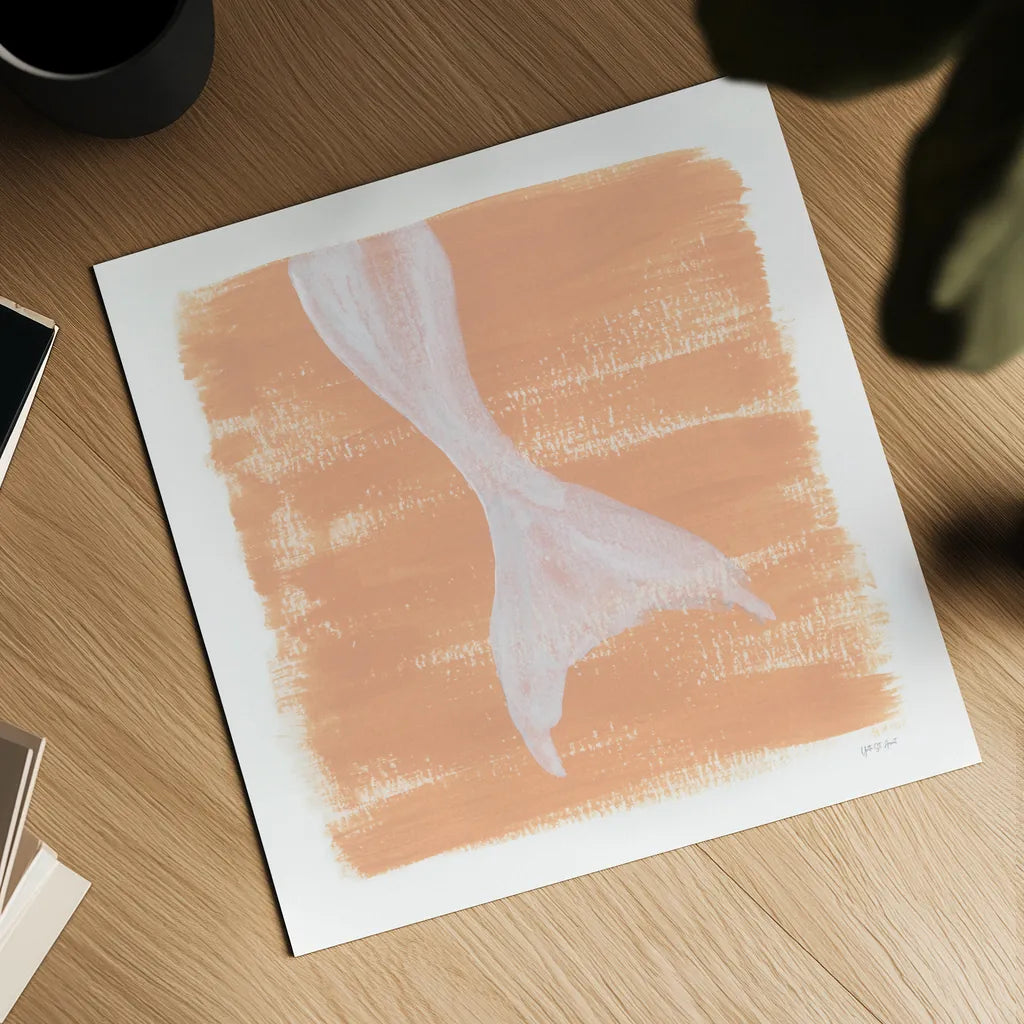 Soft Sea Mermaid Tail by Yvette St. Amant. Shown as a detailed flat fine art print, highlighting archival giclee quality. Available as an archival giclee rolled canvas, fine art paper, or poster print. SKU 89999a.