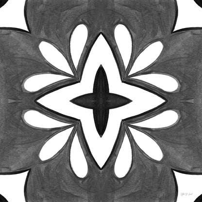 Southwest Tile I BW by Yvette St. Amant. SKU 95163a. Archival Giclee Fine art print for wall decor.