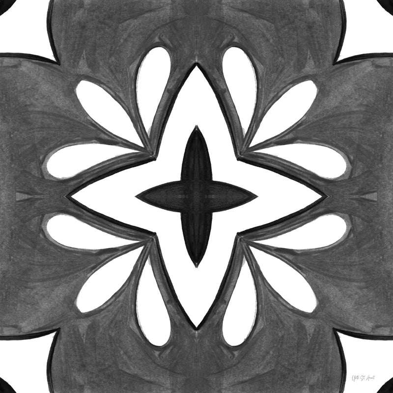Southwest Tile I BW by Yvette St. Amant. SKU 95163a. Archival Giclee Fine art print for wall decor.