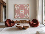 Southwest Tile II by Yvette St. Amant. Shown as extra-large giant wall art in a modern living room. Available as an archival giclee rolled canvas, fine art paper, or poster print. SKU 95160a.