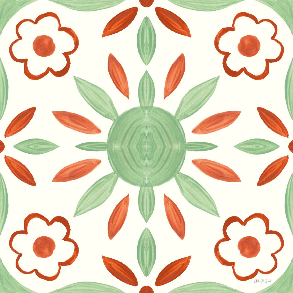 Southwest Tile III by Yvette St. Amant. SKU 95161a. Archival Giclee Fine art print for wall decor.