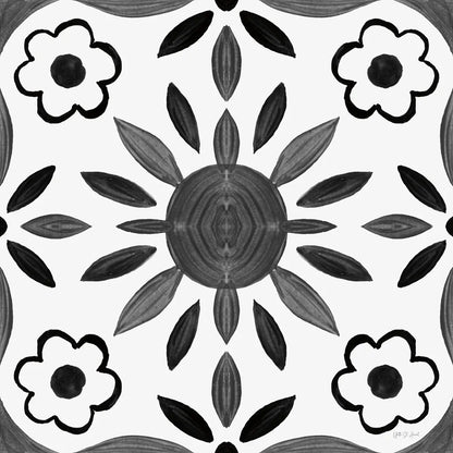 Southwest Tile III BW by Yvette St. Amant. SKU 95165a. Archival Giclee Fine art print for wall decor.