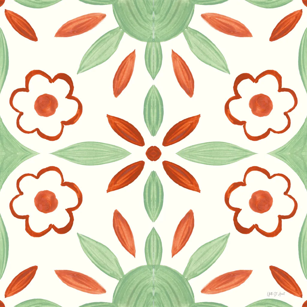 Southwest Tile IV by Yvette St. Amant. SKU 95162a. Archival Giclee Fine art print for wall decor.