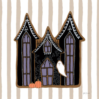 Spooky Gingerbread Manor I by Yvette St. Amant. SKU 101109a. Archival Giclee Fine art print for wall decor.