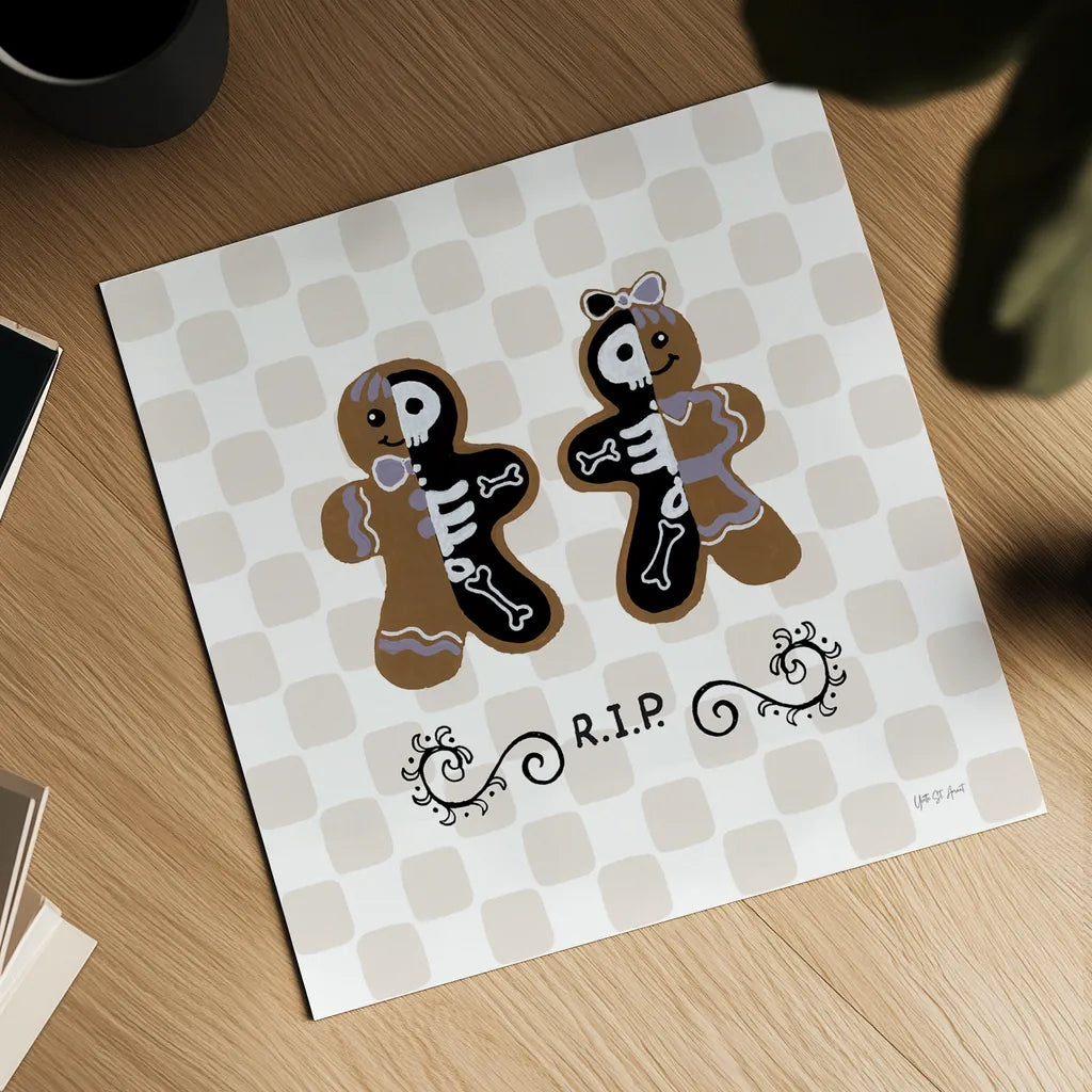 Spooky Gingerbread Manor III by Yvette St. Amant. Shown as a detailed flat fine art print, highlighting archival giclee quality. Available as an archival giclee rolled canvas, fine art paper, or poster print. SKU 101111a.