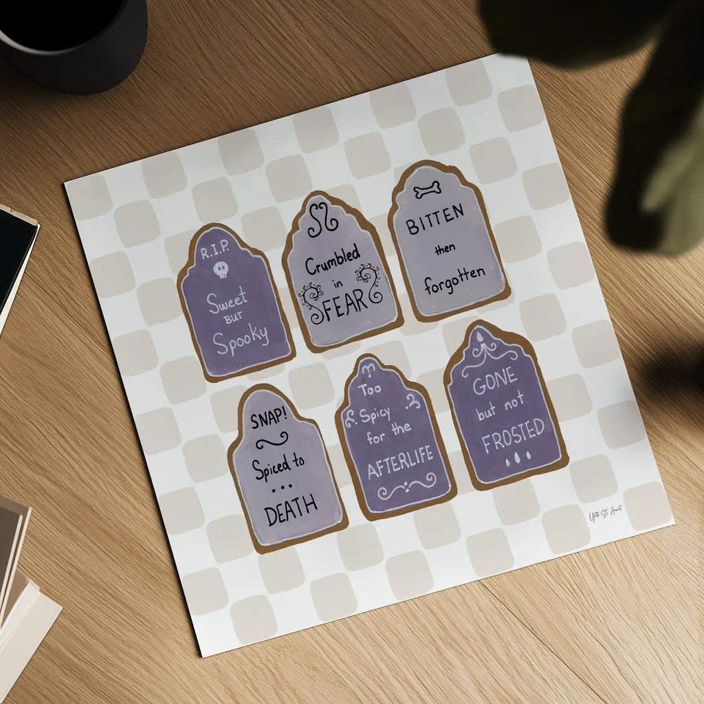 Spooky Gingerbread Manor IV by Yvette St. Amant. Shown as a detailed flat fine art print, highlighting archival giclee quality. Available as an archival giclee rolled canvas, fine art paper, or poster print. SKU 101112a.