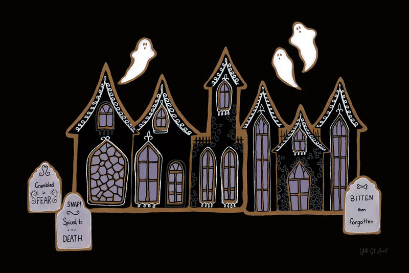 Spooky Gingerbread Manor V by Yvette St. Amant. SKU 101113i. Archival Giclee Fine art print for wall decor.