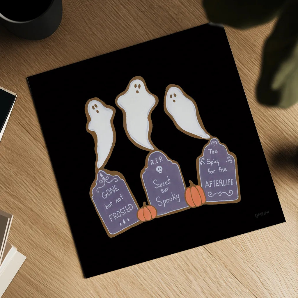 Spooky Gingerbread Manor VI by Yvette St. Amant. Shown as a detailed flat fine art print, highlighting archival giclee quality. Available as an archival giclee rolled canvas, fine art paper, or poster print. SKU 101114a.