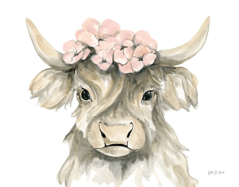 Spring Highland Cow by Yvette St. Amant