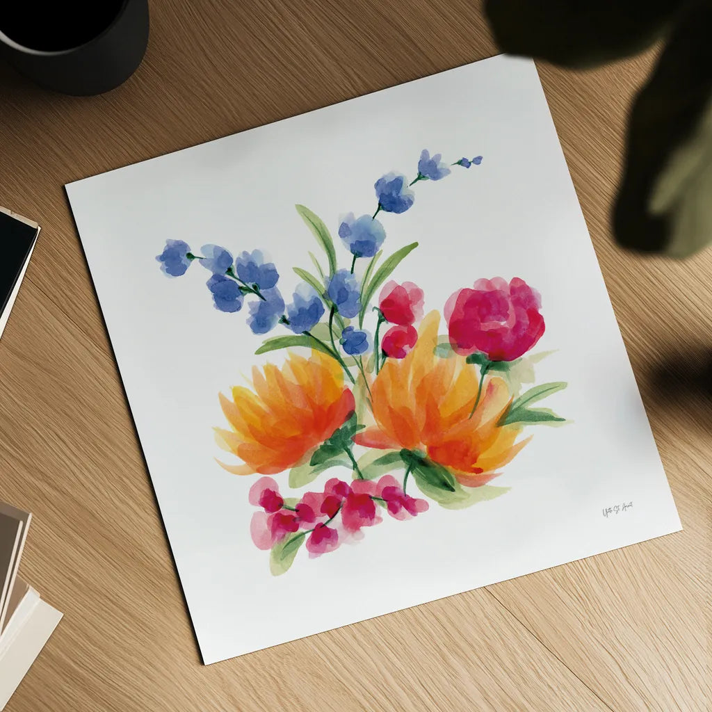 Spring is Blooming IV by Yvette St. Amant. Shown as a detailed flat fine art print, highlighting archival giclee quality. Available as an archival giclee rolled canvas, fine art paper, or poster print. SKU 99129a.
